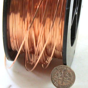 Copper Wire, 18 Gauge, HALF ROUND, Dead Soft, Solid Copper Wire, Jewelry Quality Wire, Jewelry Wire Wrapping, Sold in 20 Ft. Increments, 024