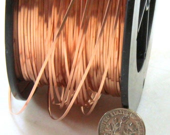 Copper Wire, 18 Gauge, HALF ROUND, Dead Soft, Solid Copper Wire, Jewelry Quality Wire, Jewelry Wire Wrapping, Sold in 20 Ft. Increments, 024