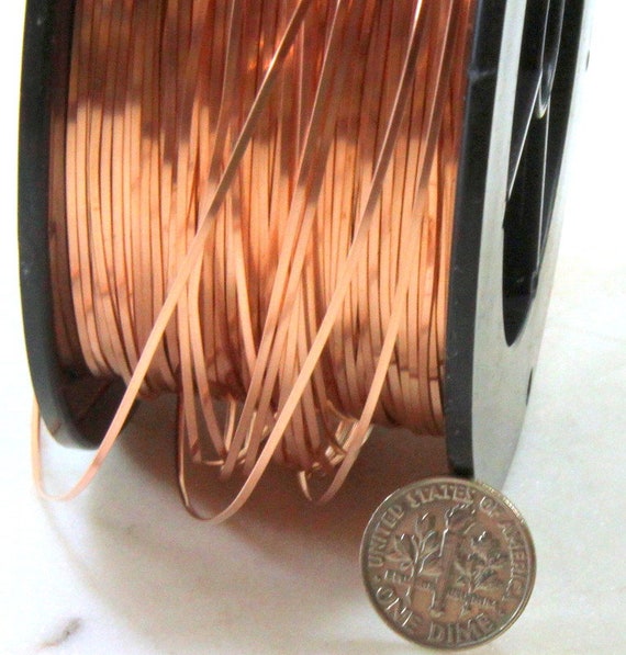 Copper Wire, 18 Gauge, HALF ROUND, Dead Soft, Solid Copper Wire