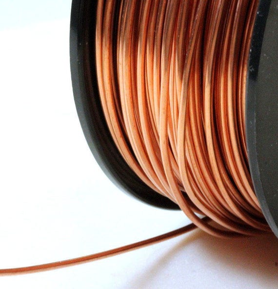 Copper Wire, 14 Gauge, Round, Dead Soft, Solid Copper, Jewelry