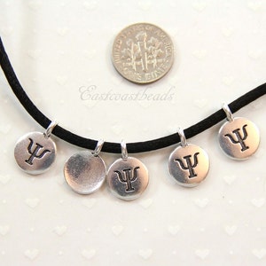Griechischer Buchstabe Charms, PSI Charms, TierraCast PSI Tropfen, Schmuckzubehör, antikes versilbertes bleifreies Zinn