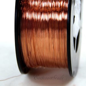Copper Wire, 28 Gauge Round, Dead Soft, Solid Copper Wire, Jewelry Quality Copper Wire, Jewelry Wire Wrapping, Sold in 50 Ft. Increments 011