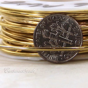 Brass Wire, 16 Gauge, Round Dead Soft, Solid Yellow Brass Wire, Jewelry Quality Brass, Wire Wrapping, Sold in 10 Ft. Length, 017