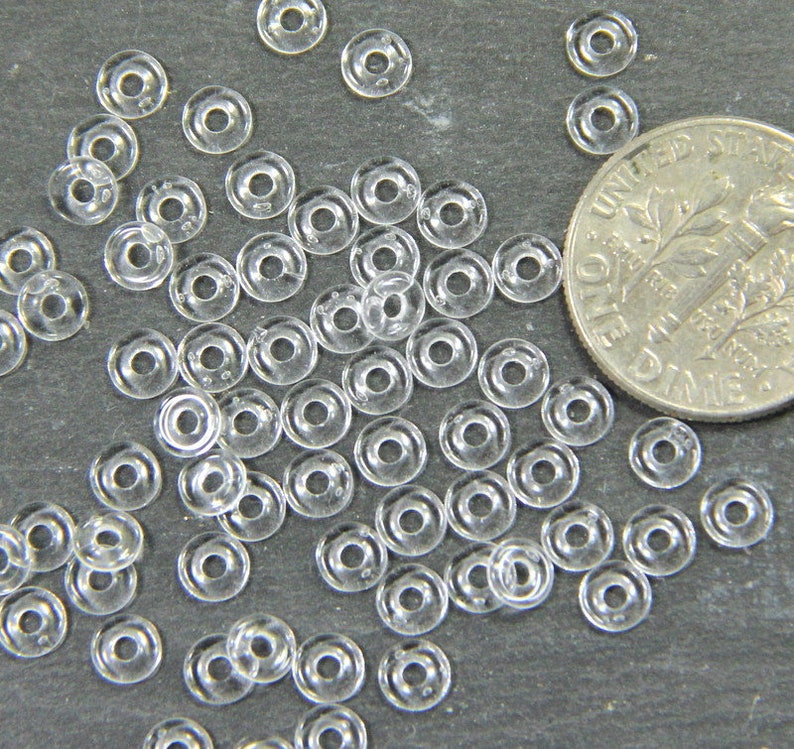 O Beads. Disk Beads, Glass Heishi Disk Beads, 3.8 mm Heishi Crystal w/Gloss Finish, Spacers, Accent Beads, 8.1 gm Tube, 231 image 7