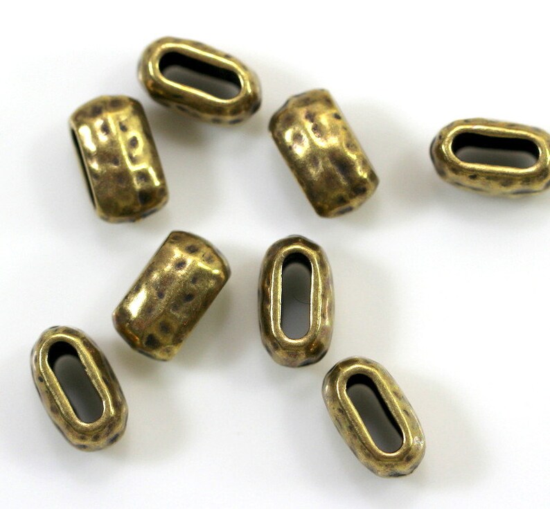 Tierracast Barrel Crimp Beads 10x5mm. Hammertone Large Barrel Etsy