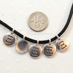 Griechische Buchstabe Charms, XI Charms, TierraCast Slip, Schmuckzubehör, antikes Silber überzogen mit bleifreiem Zinn