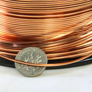 Copper Wire, SQUARE, 18 Gauge, Dead Soft, Solid Copper, Jewelry Quality Copper Wire, Jewelry Wire Wrapping, Sold in 20 Ft. Increments, 026