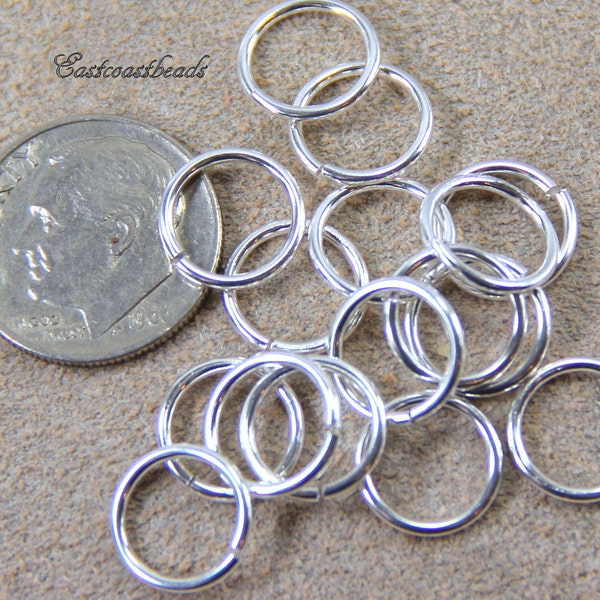 TierraCast Jump Rings, 8 mm 18 Gauge Round Jump Rings, Chain Mail Findings, Fine Silver Plated