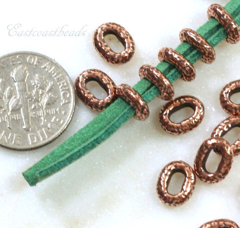 Tierracast Large Hole Distressed Oval Beads Leather Findings Etsy