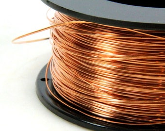 Copper Wire, 22 Gauge, Dead Soft, Round, Solid Copper, Jewelry Quality Copper Wire, Jewelry Wire Wrapping, Sold in 20 Ft. Increments 008