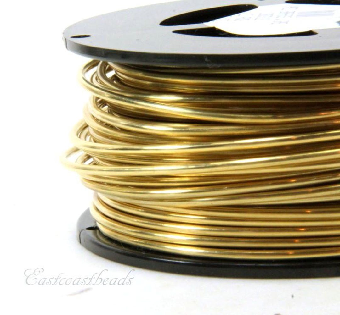 Jeweler Brass Wire, 12 Gauge, Round Dead Soft, Solid Yellow Brass Wire