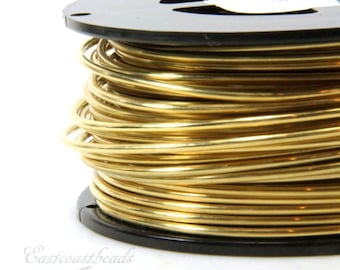 Jeweler Brass Wire, 12 Gauge, Round Dead Soft, Solid Yellow Brass Wire, Jewelry Quality Brass, Wire Wrapping