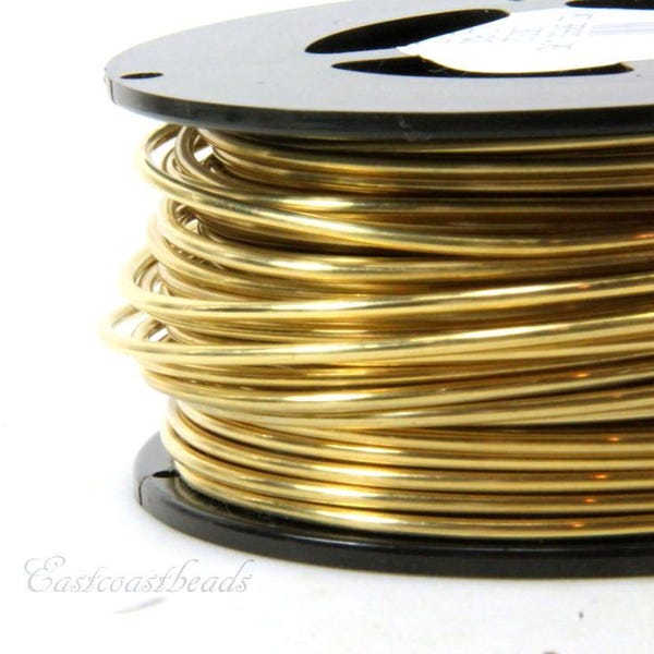 Jeweler Brass Wire, 12 Gauge, Round Dead Soft, Solid Yellow Brass Wire, Jewelry Quality Brass, Wire Wrapping