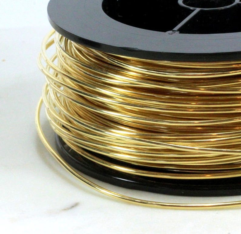 Jeweler Brass Wire, 14 Gauge, Round Dead Soft, Solid Yellow Brass Wire, Jewelry Quality Brass, Wire Wrapping, Sold in 10 Ft. Length, 015 image 4