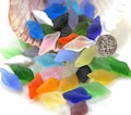 Small Conch Shell Pendant Bead, Charm, You Pick Color, 26mm X 13mm, 2 Pieces