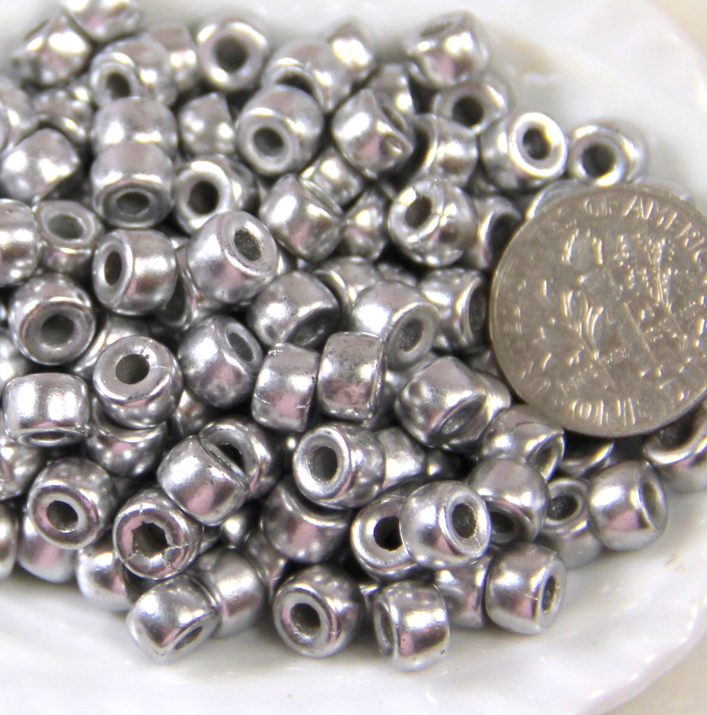 6mm Heishi Washer Bead Spacers, Mykonos Greek Beads, Round Metal