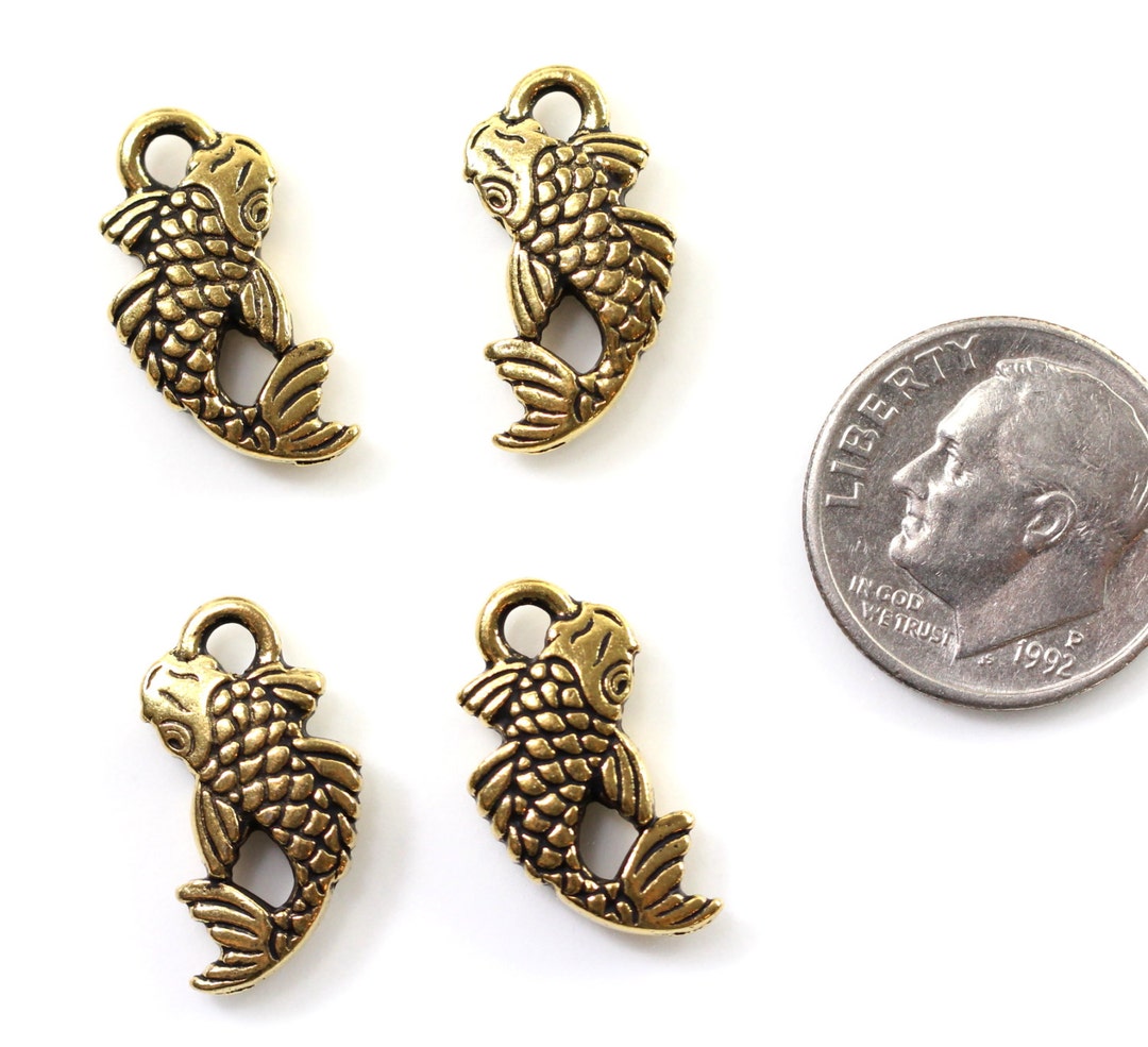 Koi Fish Charms Fish Charms Tierracast Charms Tropical Etsy