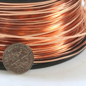 Copper Wire, 16 Gauge, HALF ROUND, Dead Soft, Solid Copper Wire, Jewelry Quality Wire, Jewelry Wire Wrapping, Sold in 20 Ft. Increments, 023