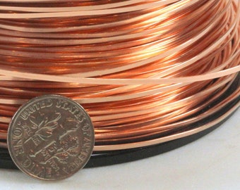 Copper Wire, 16 Gauge, HALF ROUND, Dead Soft, Solid Copper Wire, Jewelry Quality Wire, Jewelry Wire Wrapping, Sold in 20 Ft. Increments, 023