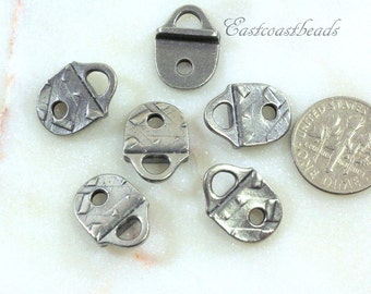 TierraCast Strap Tips, Rock And Roll Strap Tips, Leather Findings, Leather Supplies, Jewelry Findings, Antiqued Pewter, 2 Pieces