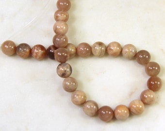 SandStone Beads, 10mm Round Gem Stone Beads, Accent Beads, Spacer Beads, Gloss Finish, 26 Pieces