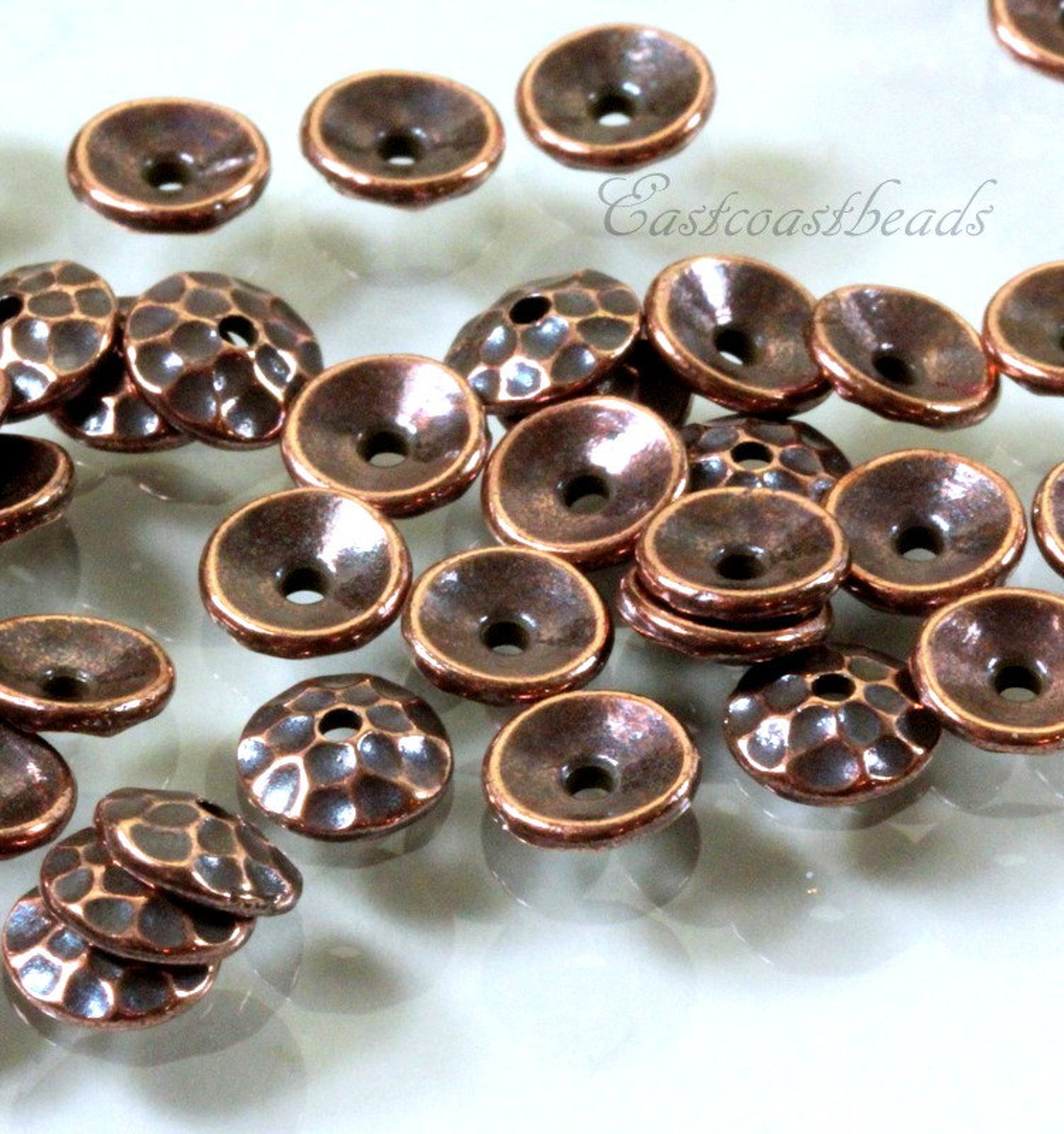Tierracast Bead Caps Hammered Bead Caps 6 Mm Hammertone Bead Etsy