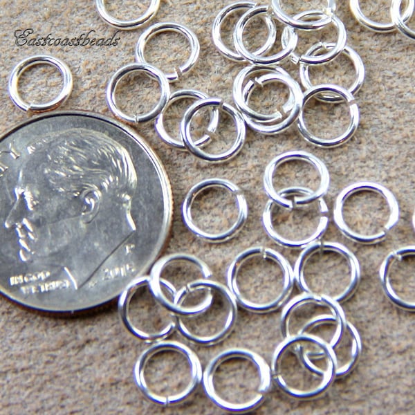 TierraCast Jump Rings, 4 mm,. 20 Gauge, 4mm Round Jump Rings, Silver Plated, Chain Mail Findings