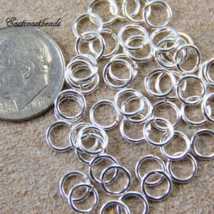 TierraCasrt Jump Rings, 4 mm 20 Gauge, Chain Mail Findings, Jewelry Findings, Non-Tarnishing White Bronze  Plated