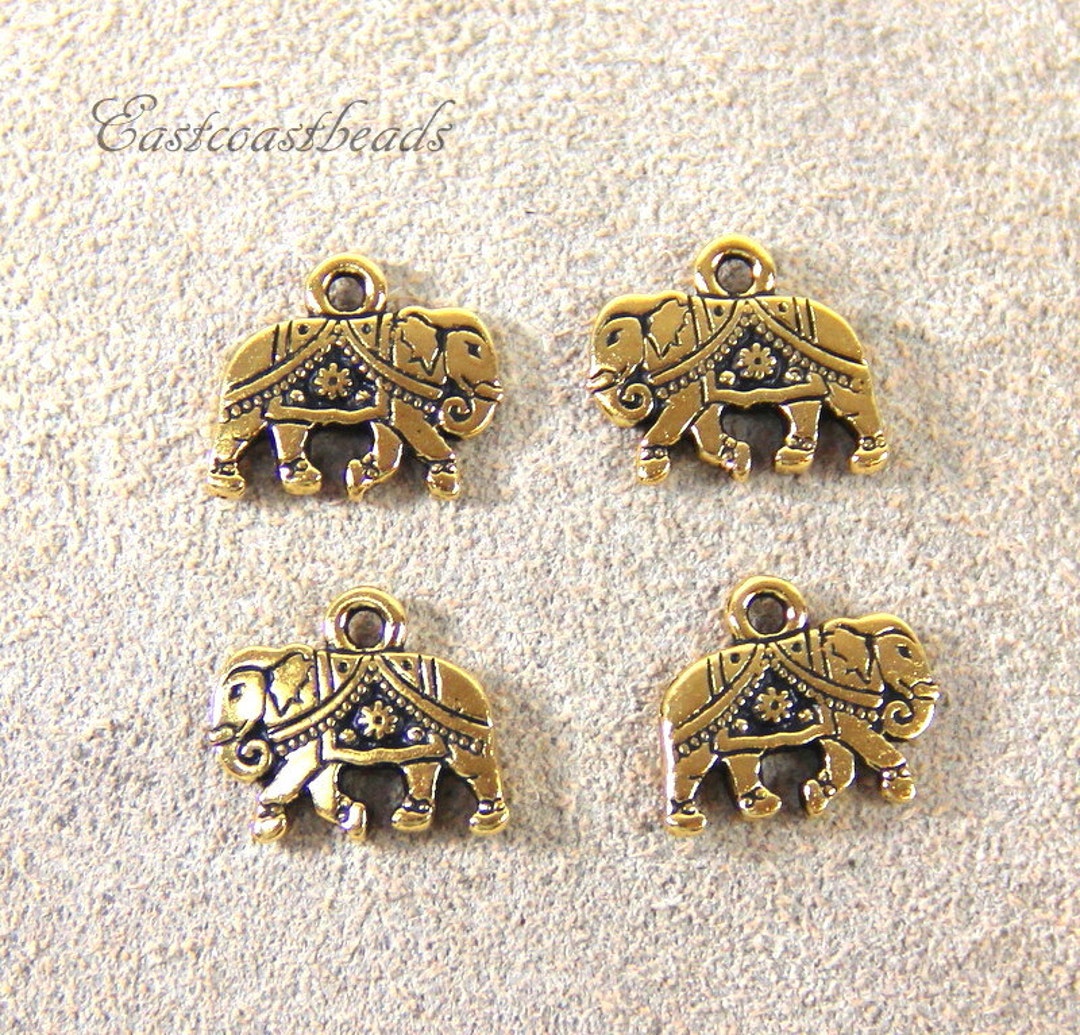ゴールドメッキ 象のチャーム 小型 ゴールドメッキ 象のチャーム 小型