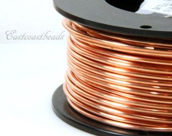 Copper Wire, 12 Gauge, Round, Dead Soft, Solid Copper, Jewelry Quality Copper Wire, Jewelry Wire Wrapping, Sold in 10 Ft. Increments, 005