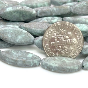Spindle Beads, Mint Green w/Etched And Luster Finish,  10 Pieces