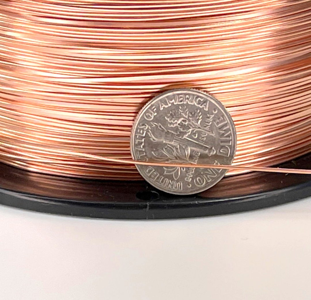 Copper Wire, 22 Gauge, HALF ROUND, Dead Soft, Solid Copper Wire