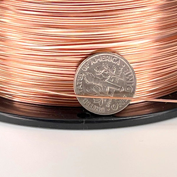 Copper Wire, 22 Gauge, HALF ROUND, Dead Soft, Solid Copper Wire, Jewelry Quality Wire, Jewelry Wire Wrapping, Sold in 20 Ft. Increments, 28