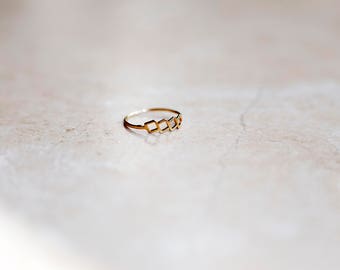 Tiny square ring ,gold square ring, Gold Filled Ring, dainty square ring, simple gold ring, stacking ring