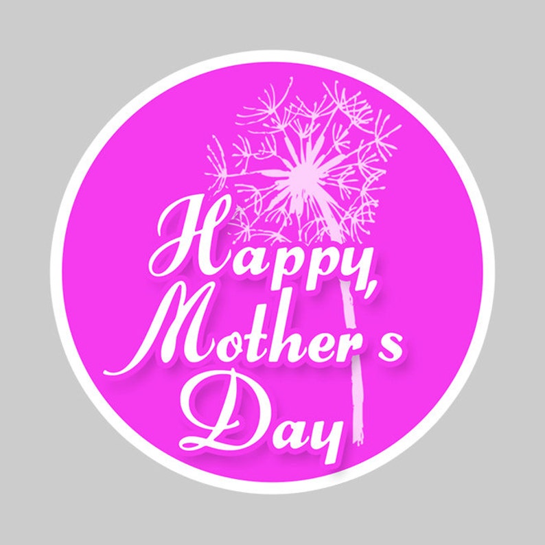 1.5 2 or 2.5 Mason Jar or Gift Stickers Personalized Mother/'s Day Labels Choose Your Own Color Flower Labels