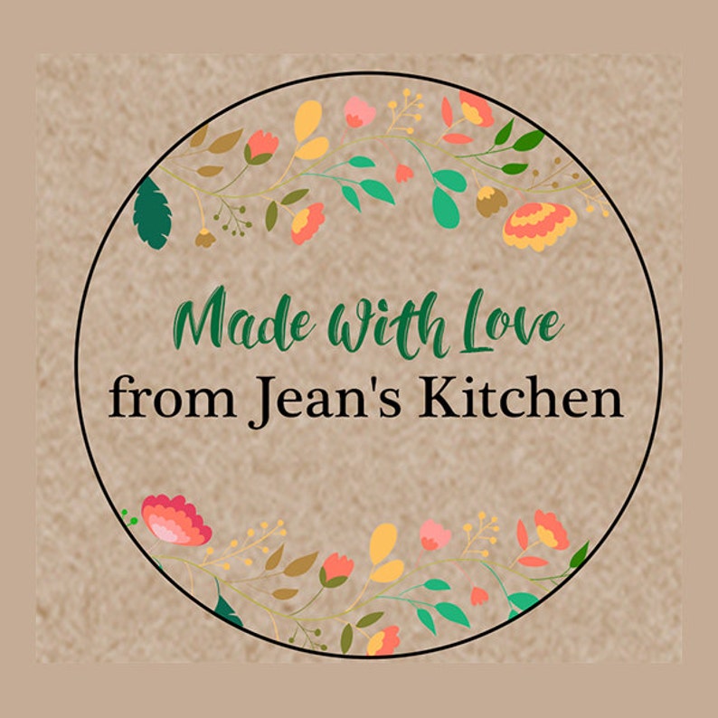 Custom Canning Labels Personalized Kitchen Labels 2 /& 2.5 round stickers Choose Colors Organic Labels Jam Labels