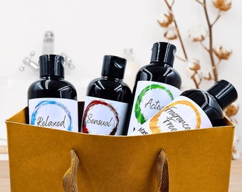 Massage Oil Gift Set - Natural Aromatherapy Massage With Essential Oils - Great Gifts for Birthdays, Anniversaries, Christmas, Special Days
