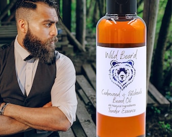 Cedarwood Patchouli Beard Oil – Natural Grooming Balm (50ml, 100ml)