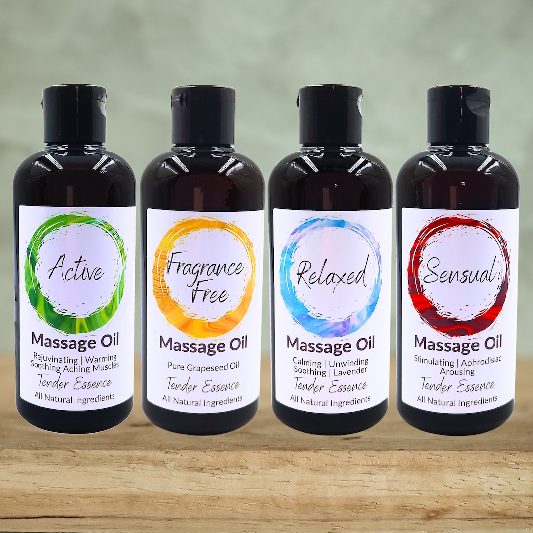 Massage Oil Blends 50ml, 100ml, 250ml Natural Aromatherapy Massage Made With Pure Essential Oils