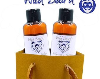 Cedarwood Patchouli Beard Oil - Natural Grooming Gift Set (2 Bottles)