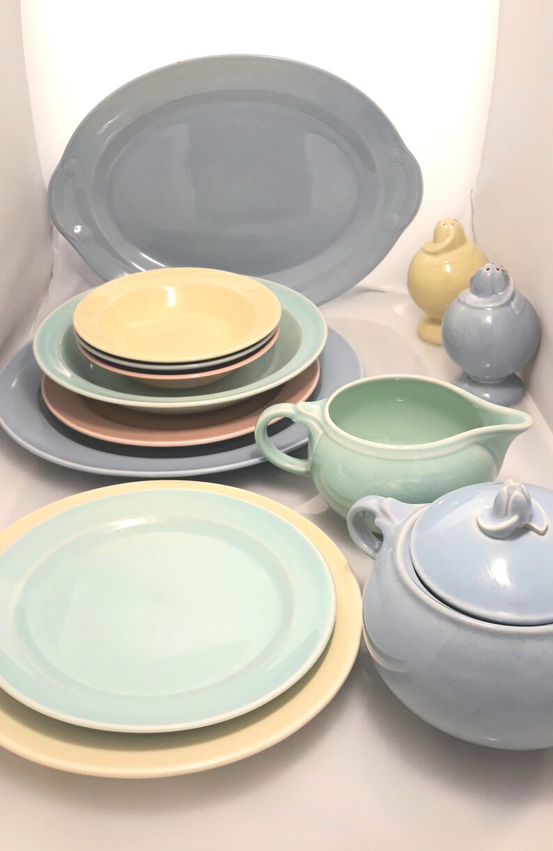 Vintage Lu Ray Pastel Set Etsy