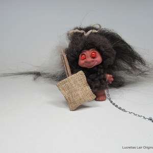 Newer Vintage Wishnik Troll Doll &quot;Kind Krampus&quot; ~OOAK