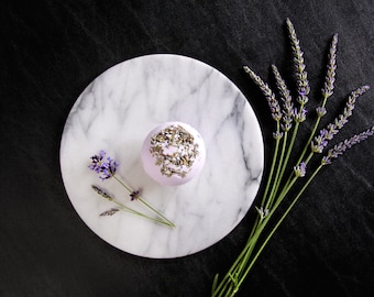Pure | Lavender Bath Bomb, Scented with Essential Oils - Great for Nervous Tension, Insomnia, PMS Symptoms