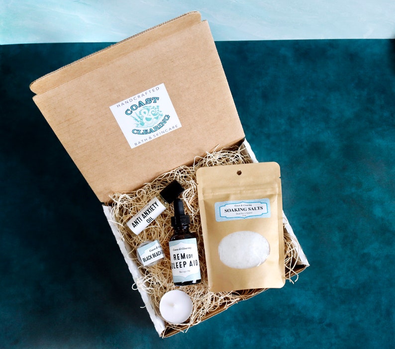 FEATURED ON BUZZFEED Stress Box A Mini Spa Break for Your Everyday Life: Dead Sea Salts, REMedy Massage Oil, Anti-Anxiety Roll-on, Candle image 3