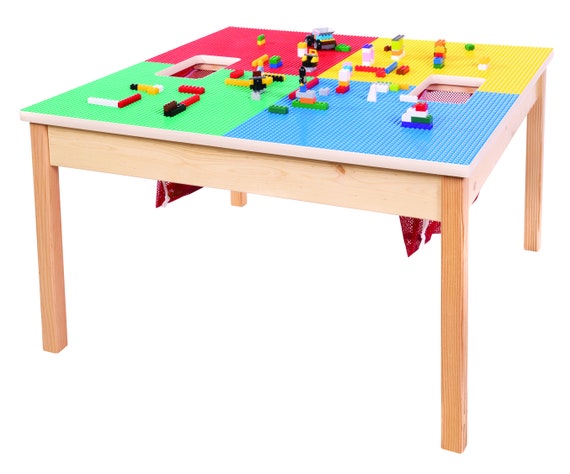 wooden lego table