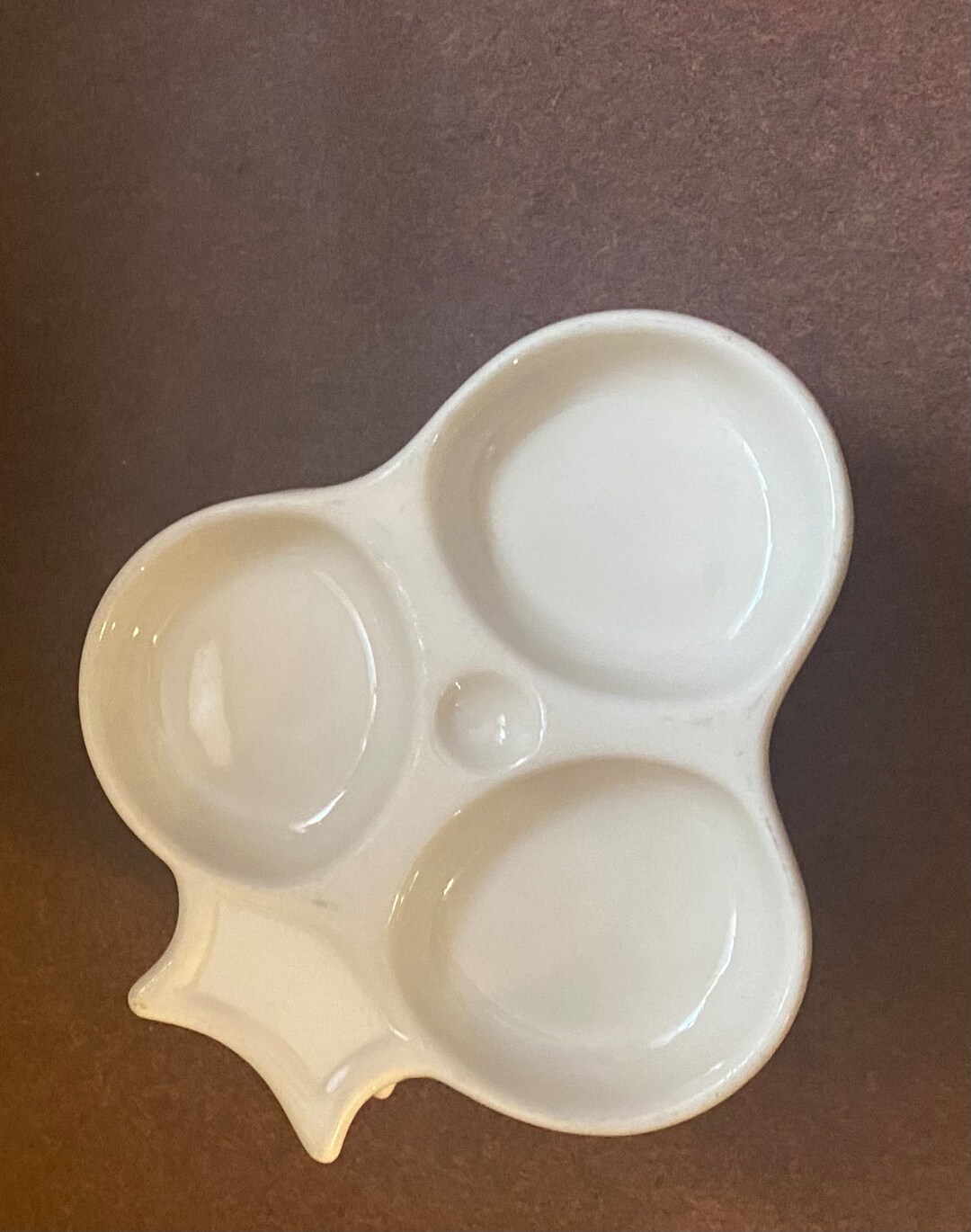 Vintage Hall Made in USA Heavy Chunky Divided Dish Clover Etsy