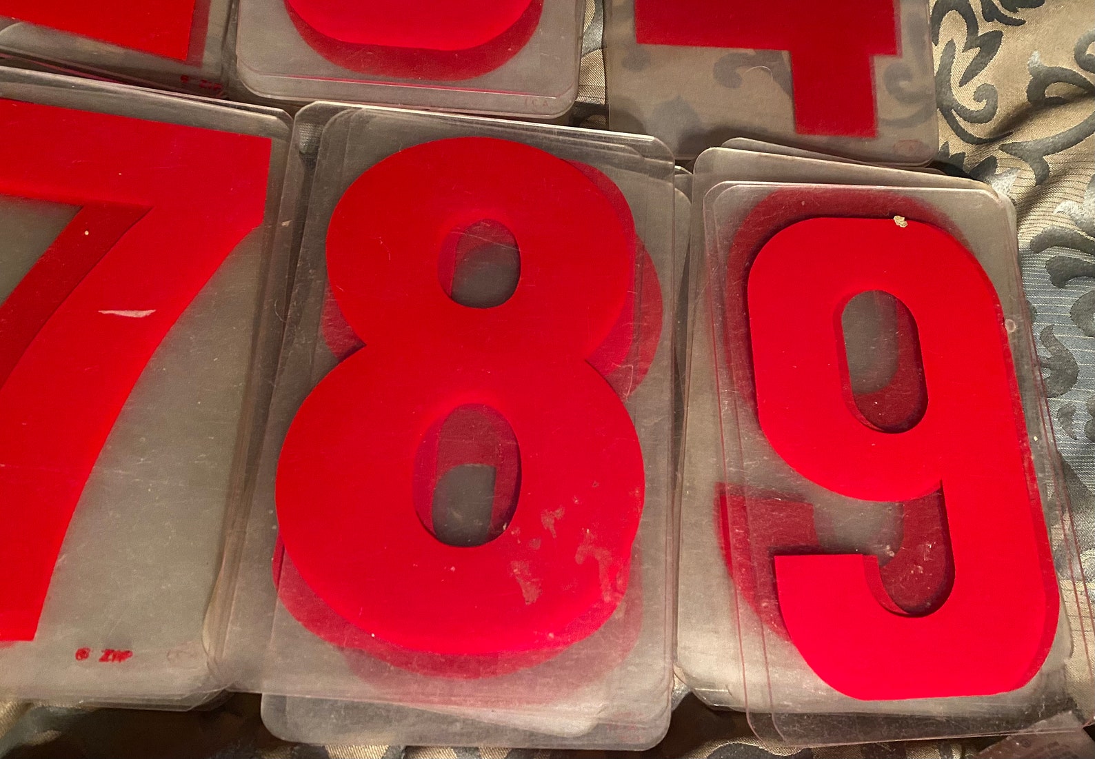 Vintage Plastic Acrylic Red Numbers Marquee Sign Holiday Decor Etsy