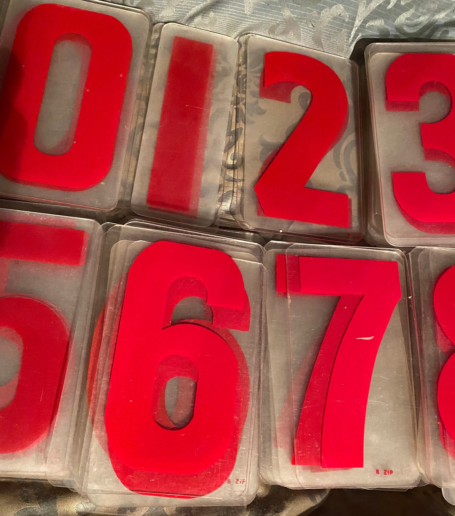 Vintage Plastic Acrylic Red Numbers Marquee Sign Holiday Decor Etsy