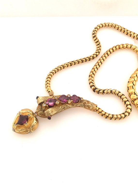 Victorian Snake Necklace 15k