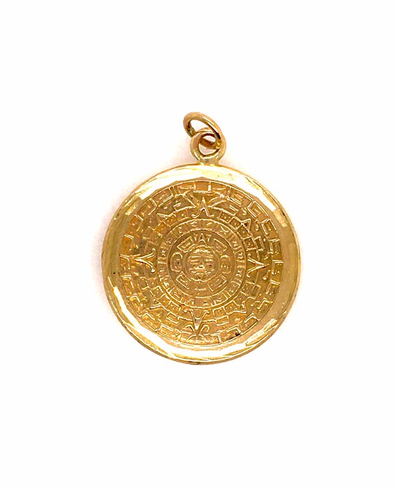 Vintage, Aztec, Montezuma, Mexico Charm 14k